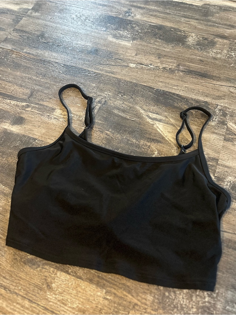 aerie Black Seamless Bikini Crop Top